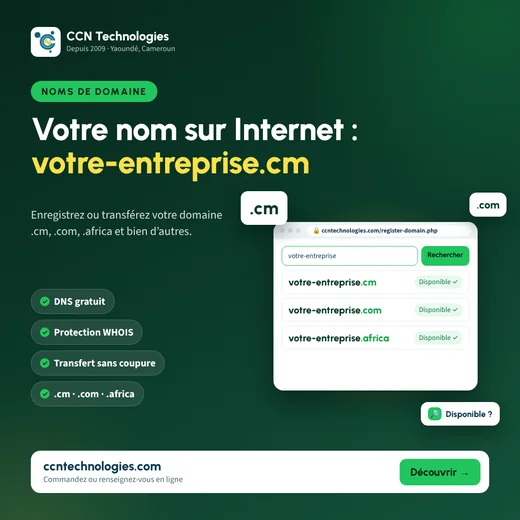 Kit affilié CCN Technologies : domaines
